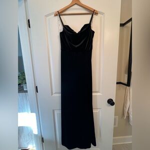 Black velvet dress